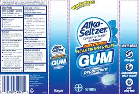 Alka Seltzer Heartburn Relief Gum Peppermint Ui 1614661