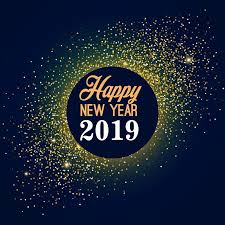 Happy New Year 2019 Greeting Free Vector Card Design Happy New Year 2019 New Year Card Design Free New Year Cards