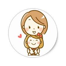 Happy Mother And Daughter Hugging Parent Love Classic Round Sticker Zazzle Com In 2020 Cartoon Mom Mothers Day Drawings Happy Mom