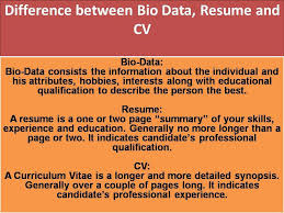 Difference Between Resume And Cv Pdf February 2021