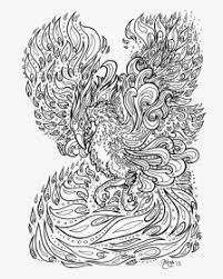 Select from printable coloring pages of cartoons, animals, nature, bible and many more. Transparent Anime Lineart Png Phoenix Colouring Pages For Adults Png Download Transparent Png Image Pngitem
