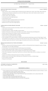 However, if you're looking to make the step from another career into technical project management or you're still at entry level you could try a combination resume. Manufacturing Project Manager Resume Sample Mintresume