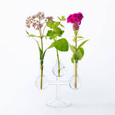 理化学ガラスの花瓶「MEDIFLA(メディフラ) 」TRIPLETS（トリプルズ） 一輪挿し・花瓶・花器 Keita Flower Design  通販｜Creema(クリーマ)
