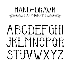 Most businesses use block style formatting in all of their correspondence. Hand Drawn Alphabet Vector With Design Elements Stock Vector Illustration Of Lettering Black 71538227