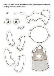 Live worksheets > english > english as a second language (esl) > parts of the body. Coloring The Body Parts And Write Their Names Esl Worksheet By Amelizinha
