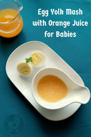 Slowly pour the oil mixture into the egg mixture and fold together until combined. Egg Yolk Mash With Orange Juice For Babies