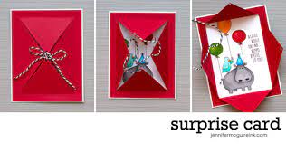 Hazms 10 pieces magic flying butterfly card surprise box, magic fairy wind up butterflies for cards band powered butterfly toy colorful butterfly in book greeting card for wedding party. Video Surprise Card Jennifer Mcguire Ink