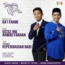 Alhamdulillah , program ini telah berhasil dilaksanakan. Tanyalah Ustaz 2019 Sabtu 27 Tanyalah Ustaz Tv3 Facebook