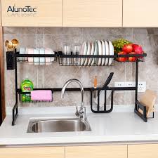 black 85cm kitchen sink drainer