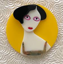 Unique Lady Face Vintage Style Brooch