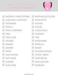 Back To School Shopping List 30 Supplies You Need As A Student In College Sincerely Ms School Shopping List College School Supplies Middle School Supplies