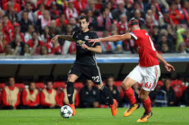 Manchester United S Armenian Midfielder Henrikh Mkhitaryan Vies With Benfica S Portuguese Defender Ruben Dias During The Manchester United Manchester The Unit