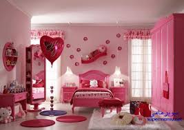 ديكورات غرف نوم الاميرات الصغيرات باللون الوردى