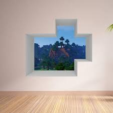 Blockartig Welt Fenster Set 4 Schuss 5 Wandtattoo Diese Sind Massive Aufkleber Mit Sehr Hochwertigem Materi Minecraft Room Minecraft Bedroom Minecraft Decals