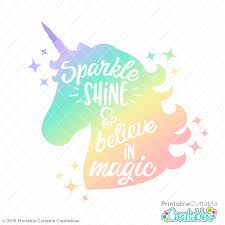 Believe In Magic Unicorn Free Svg File For Silhouette Cricut Freebie Svg Free Svg Svg Free Files