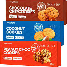 Put mixer on low speed, gradually add flour, and beat. Body Attack Protein Low Sugar Cookies Fit Muscles Buy Online In Uae
