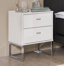 Couchtisch online kaufen › otto.de hochglanz & klassisch couchtisch aus glas & holz in weiß & weiteren farben › ratenkauf & kauf auf rechnung möglich! Schubladenkonsole In Weiss Mit Verchromten Metallkufen Doncaster