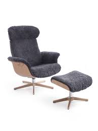 conform timeout relaxsessel und hocker x fuss aluminium mit holz in schaffell sitzschale eiche relaxsessel relaxsessel mit hocker sessel