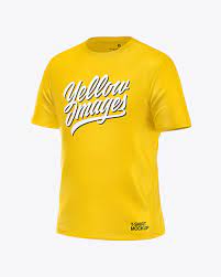Download T Shirt Mockup Half Side View In Apparel Mockups On Yellow Images Object Mockups