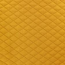 High quality fabric feels smooth and silky to the touch. Quilted Fabric Single Sided Diamond Turmeric Yellow Mpm