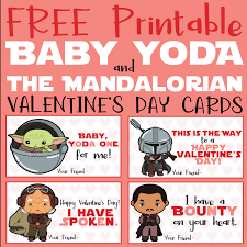 A new episode of disney gallery: Free Baby Yoda The Mandalorian Valentine S Day Cards Printables