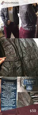 Aeo Dark Brown Genuine Leather Jacket Genuine Leather Jackets Genuine Leather Leather Jacket