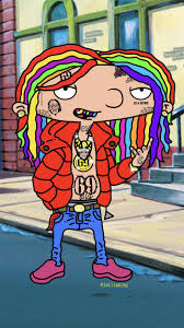 Join three connected lines to the left edge of the oval. Pin On Tekashi 6ix9ine