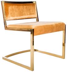 Bradley Gold Chrome Dining Chairs Set Of 4 On Chairish Com Gold Dining Chairs Dining Chairs Chair