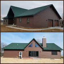 Go with brown, tan, yellow, or white house colors. Pin On Autumn Brown Log Siding
