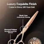 Amazon.com: ULG Professional Hair Cutting Scissors with Luxury 18K Rose  Gold Finish 6.5" Barber Scissors 440C Japanese Stainless Steel Hand-Honed  ...