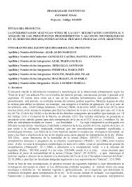 DOC) Informe final Interpretación según los FINES DE LA LEY- proyecto de  investigación