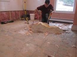 Installing Cement Board Underlayment Tile Removal Removing Floor Tiles Tile Floor