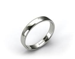 18k White Gold 4 5mm Slightly Flat Comfort Fit Wedding Ring Classic Wedding Rings Wedding Rings Comfort Fit Wedding Ring