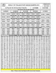 D43213 sold by bhanot enterprises ludhiana congratulations to the winner buy today, next could be your ticket ! Punjab State Lottery Sawan Bumper Results 2019 Monday 08 07 2019 Punjabstatelotteries Gov In Allindiafastupdates