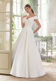 Mori Lee 5712 Providence Portrait Neckline Wedding Gown Ball Gown Wedding Dress Wedding Dress With Pockets Wedding Dresses Satin