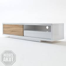 Tv Board Fashion Lowboard Weiss Hochglanz Lack Sonoma Eiche Sagerau Neu Lowboard Lowboard Weiss Sonoma Eiche