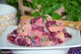 Coupez l'oignon en rondelles très fines. Salade De Pomme De Terre Betterave Et Oignon Le Sucre Sale D Oum Souhaib