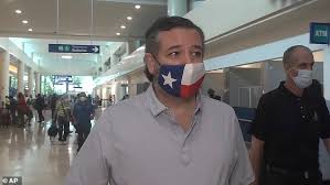 .for ted cruz, the republican senator from texas, who appears to have been photographed lining up for a flight to the sunny mexican tourist resort of cancun as cruz was reportedly spotted waiting for, then later boarding, a flight to cancun on wednesday night. Sou3rfosnehrfm
