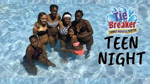 We offer water slides, lazy river, splash zone, snacks and much more. H2oh Teen Night At Tie Breaker