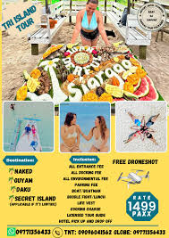 🤙🏻ARAT SA SIARGAO PEPS🤙🏻 😱TRI ISLAND WITH FREE DRONESHOT AND MERMAID  TAIL😱 🔸NO NEED DOWNPAYMENT YOU CAN PAY DURING TOUR🔸 💥OPEN FOR  EVERYBODY💥JOINERS/PRIVATE💥 ISLAND TOUR-1,499 PAXX LANDTOUR-1,799 PAXX  SOHOTON TOUR-2,399 PAXX CORREGIDOR +