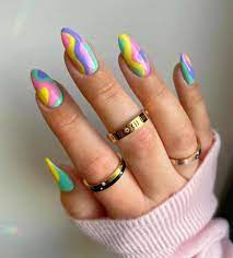 See more ideas about abstract nail art, nail art, nail art designs. Swirl Nails Is The 60s Inspired Nail Art Trend That Will Turn You Into A Retro Diva In 2021 Funky Nails Summer Acrylic Nails Retro Nails