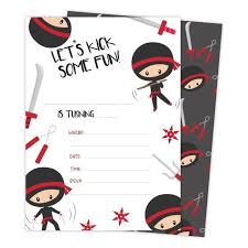 Vous trouverez des animations pour filles et garçons âgés de 3 à 15 ans quel que soit votre budget. Ninja Garcon 3 Invitations Joyeux Anniversaire Cartes D Invitation 25 Points Avec Des Enveloppes Et Autocollants Vinyle G23tl Cdiscount Beaux Arts Et Loisirs Creatifs