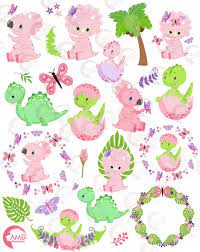 Baby dino lettering and one kids illustration of a pink dinosaur. Dinosaur Clipart Baby Dinosaur Girl Dinosaurs Baby Dino Etsy In 2021 Baby Clip Art Dinosaur Clipart Dinosaur Background