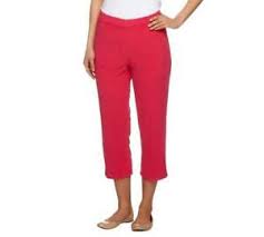 Details About Susan Graver Size 1x Bold Fuchsia Terry Cloth Pull On Capri Pants A253263