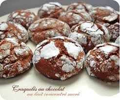 Craqueles Au Chocolat Et Lait Concentre Sucre Cuisine Et Dependances Recette Biscuit Chocolat Recette Chocolat Gateaux Et Desserts