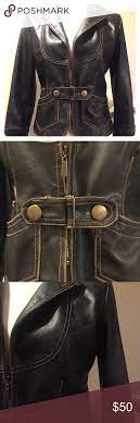 Marcelle Renee Vintage Faux Leather Jacket Sz Med Marcelle Renee Faux Leather Jacket Unique Piece Armpit To Armpit Vintage Jacket Fashion Fashion Trends