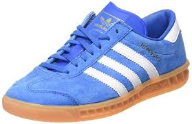 Diese und viele andere produkte sind heute im adidas online shop unter adidas.de erhältlich! Adidas Hamburg Herren Damen Unisex Schuhe Blau Bluebird Mit Weissen Streifen Sneaker Herren Blaue Schuhe Sneaker