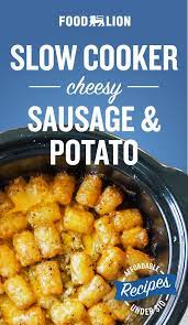 Slow Cooker Cheesy Sausage And Potato Recipe Crockpot Recipes Slow Cooker Easy Casserole Recipes Crockpot Dishes