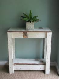 Rustic Farmhouse End Table With Shelf Etsy In 2020 Farmhouse End Tables Pink Home Decor Oak Farmhouse Table