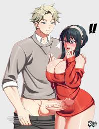 Rule 34 - ! !! 1boy 1girl Blonde Hair Blush Bottomless Breasts Canon Couple  Cleavage Couple Erection Feet Out Of Frame Female Husband And Wife Imminent  Penetration Jadenkaiba Large Breasts Large Penis